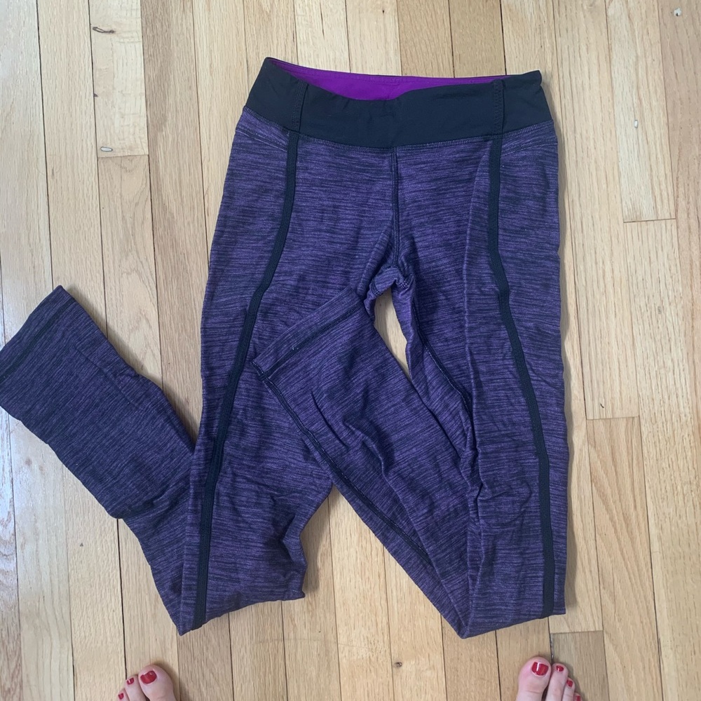 Lululemon purple and black leggings
